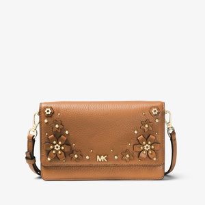 Michael Kors Acorn Floral Leather Crossbody